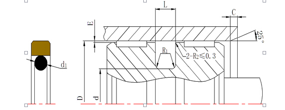 DSF孔用格萊圈型號(hào)規(guī)格表 型號(hào)規(guī)格
