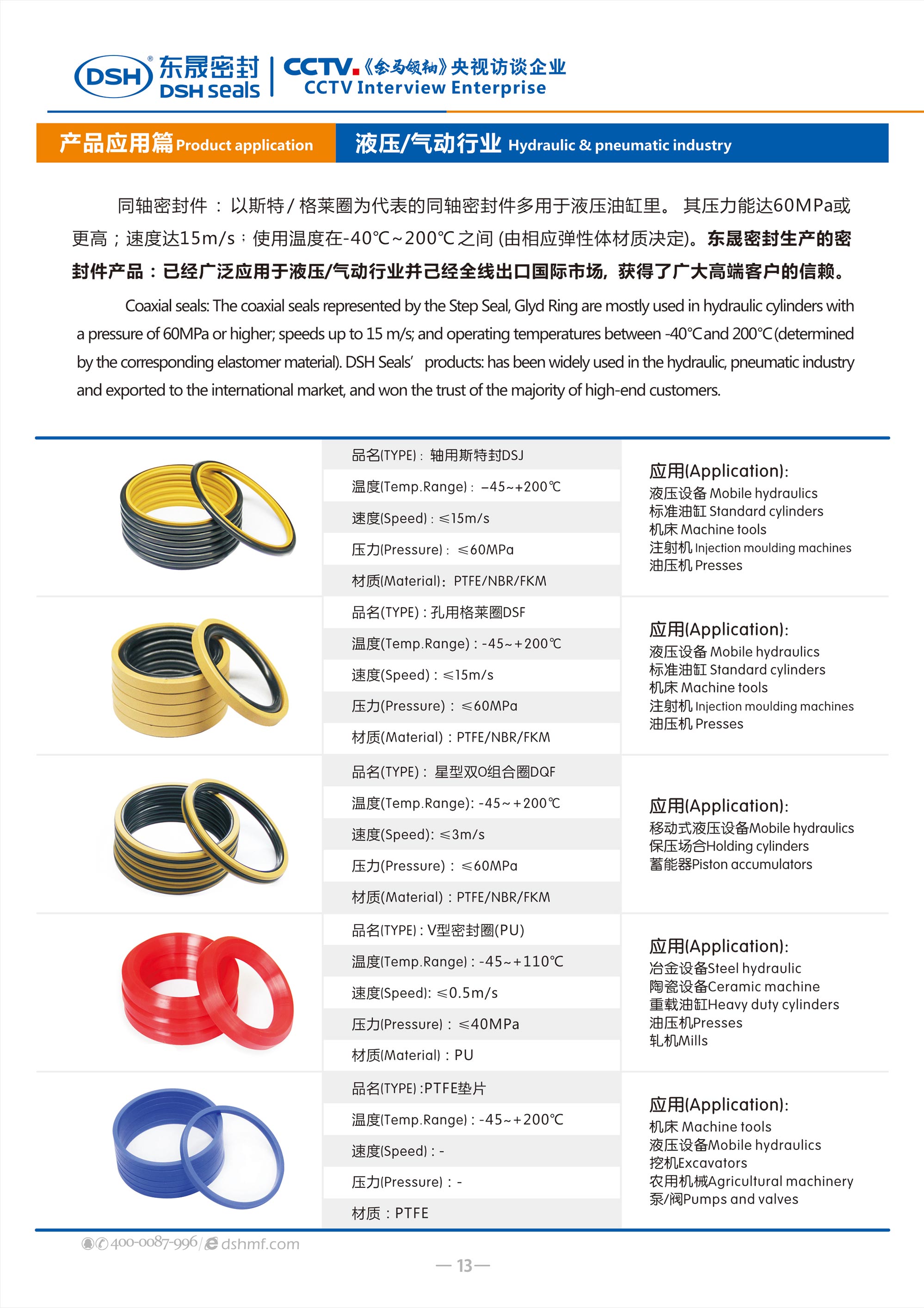 液壓、氣動(dòng)行業(yè)密封件廠 - 東晟密封生產(chǎn)液壓氣動(dòng)密封件產(chǎn)品：已經(jīng)廣泛應(yīng)用于液壓、氣動(dòng)行業(yè)并己經(jīng)全線出口國(guó)際市場(chǎng)。