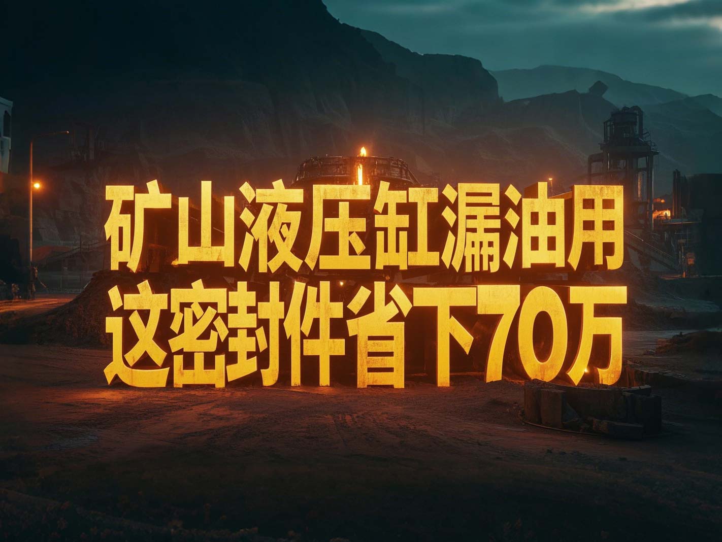 液壓缸老是漏油？礦山上用這密封件，一年省下70萬！?